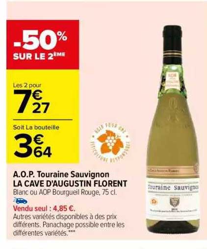 a.o.p. touraine sauvignon la cave d'augustin florent