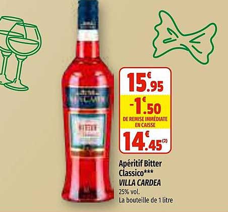 apéritif bitter classico villa cardea