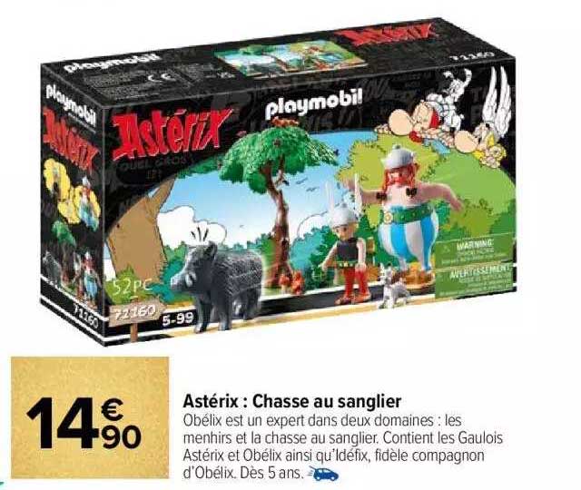 astérix : chasse au sanglier playmobil