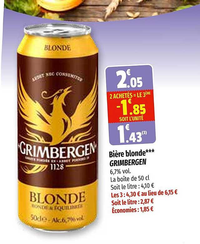 Bière Blonde Grimbergen