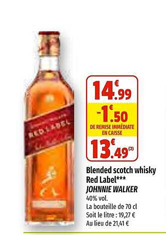 blended scotch whisky red label johnnie walker