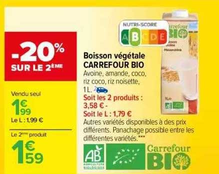Boisson Végétale Carrefour Bio