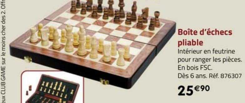 boîte d'échecs pliable