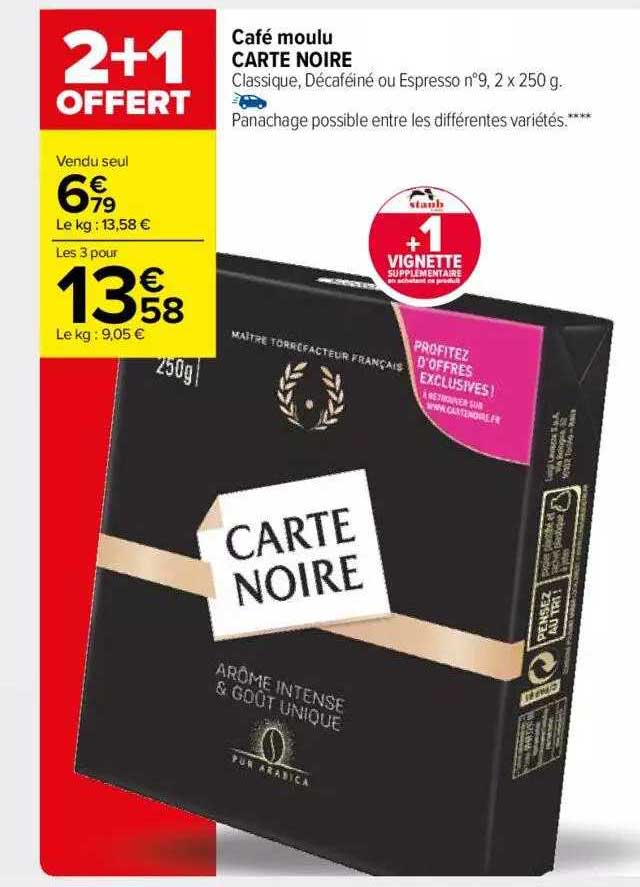 Café Moulu Carte Noire