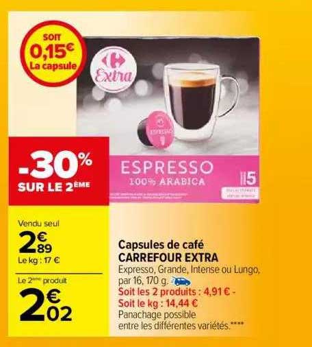 Capsules De Café Carrefour Extra