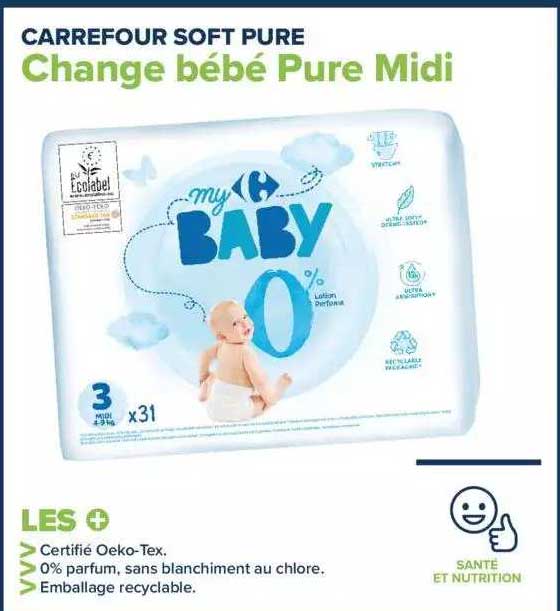 Change Bébé Pure Midi Carrefour Soft Pure