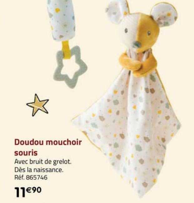 doudou mouchoir souris