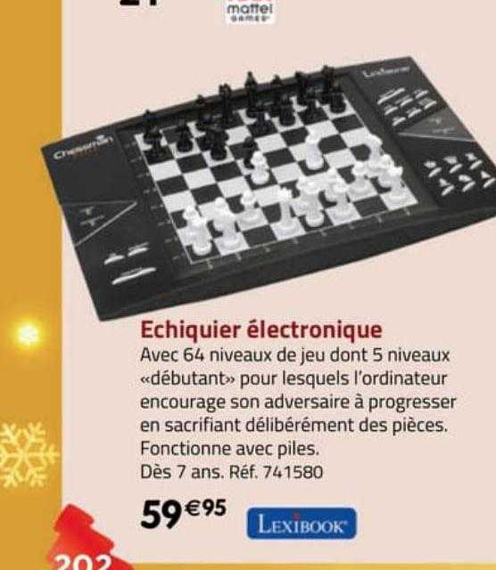 échiquier électronique lexibook