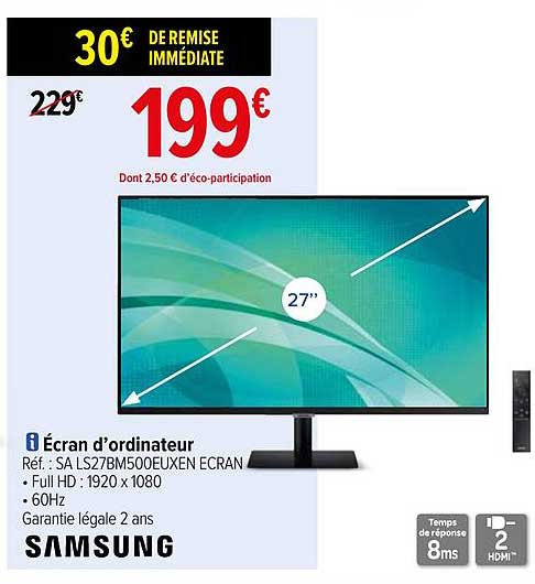 écran d'ordinateur 27" samsung