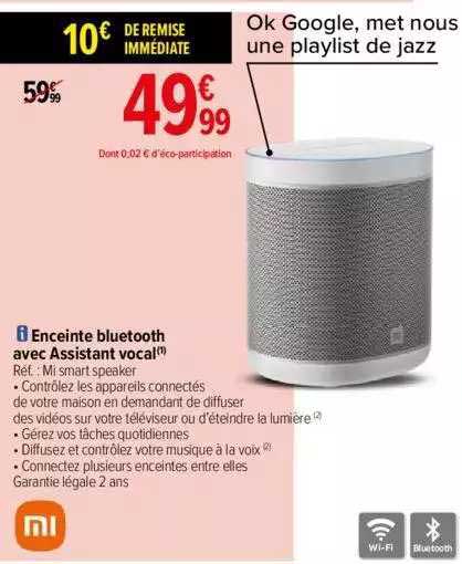 enceinte bluetooth avec assistant vocal mi