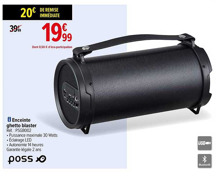 enceinte ghetto blaster poss