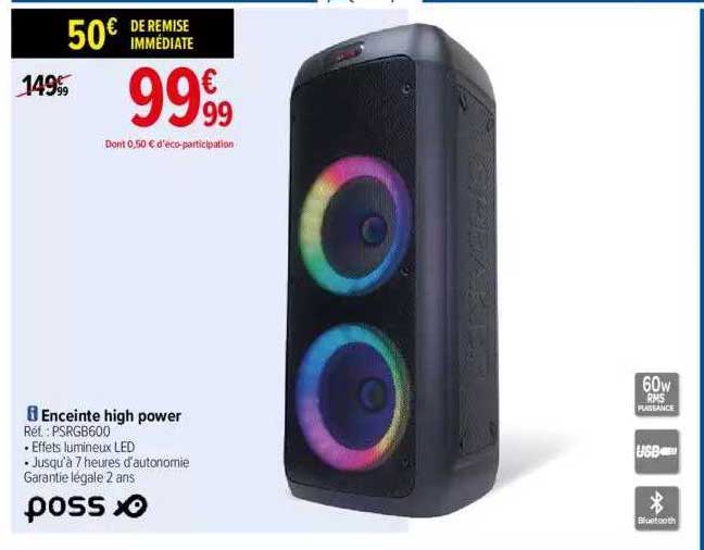enceinte high power poss