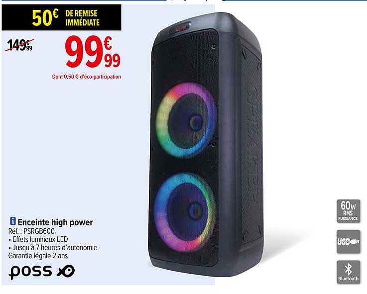 enceinte high power poss