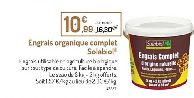 engrais organique complet solabiol