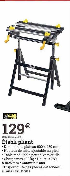 établi pliant far tools