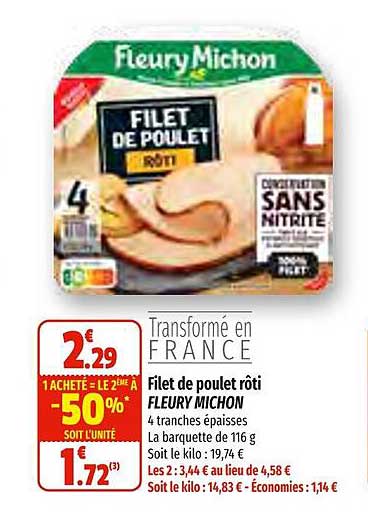 filet de poulet rôti fleury michon