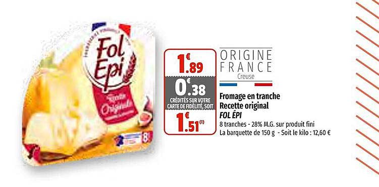 fromage en tranche recette original fol épi
