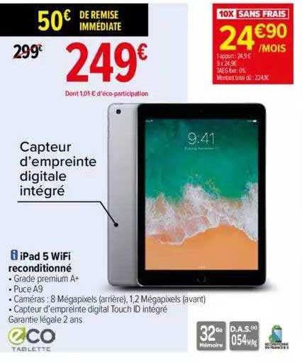 IPad 5 Wifi Reconditionné