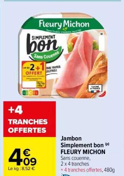 jambon simplement bon fleury michon