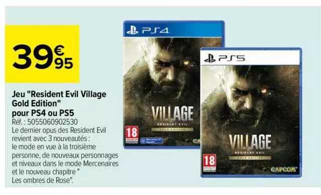 jeu "resident evil village gold édition" pour ps4 ou ps5