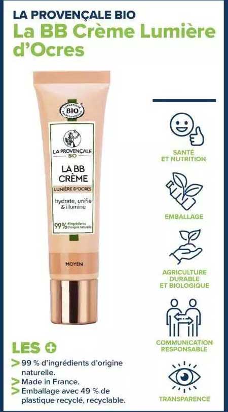 la bb crème lumière d'ocres la provençale bio