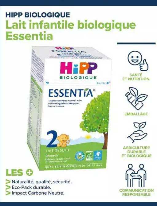 Lait Infantile Biologique Essentia Hipp Biologique