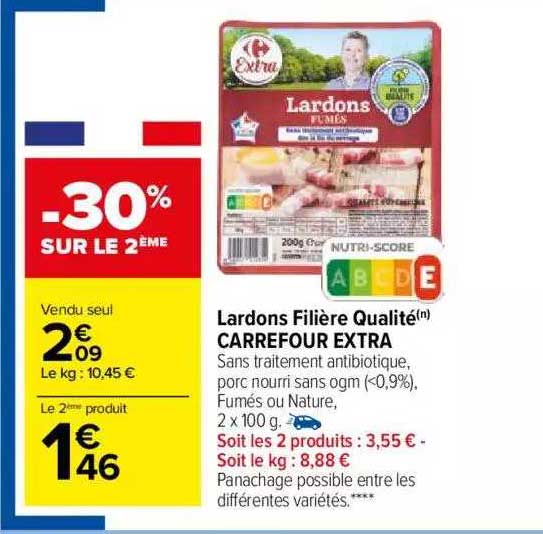 Lardons Filière Qualité Carrefour Extra