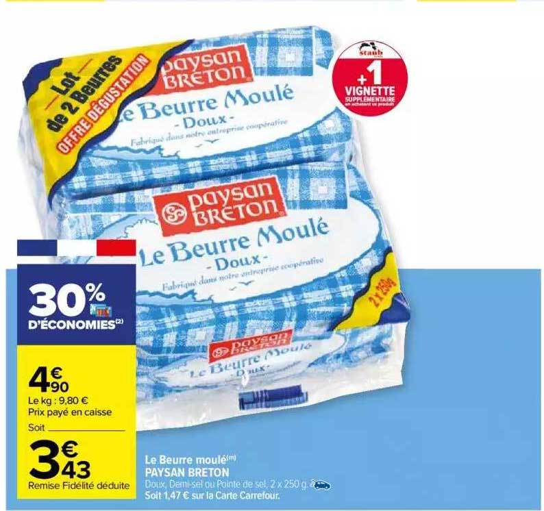 le beurre moulé paysan breton