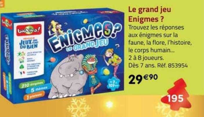Le Grand Jeu énigmes ? Bioviva !