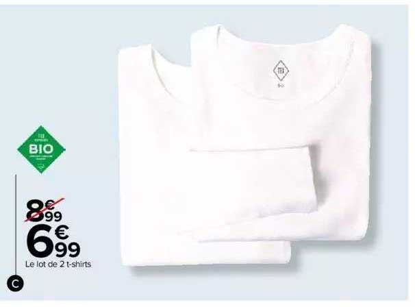 le lot de 2 t-shirts tex