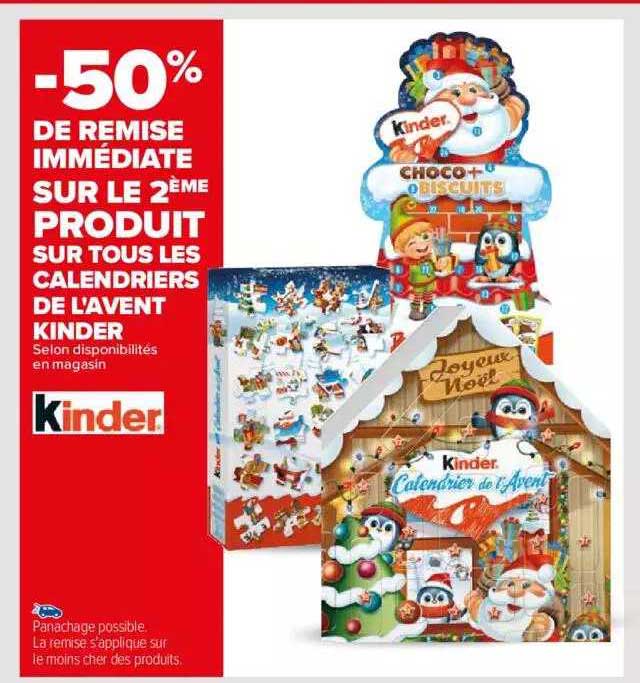 les calendriers de l'avent kinder