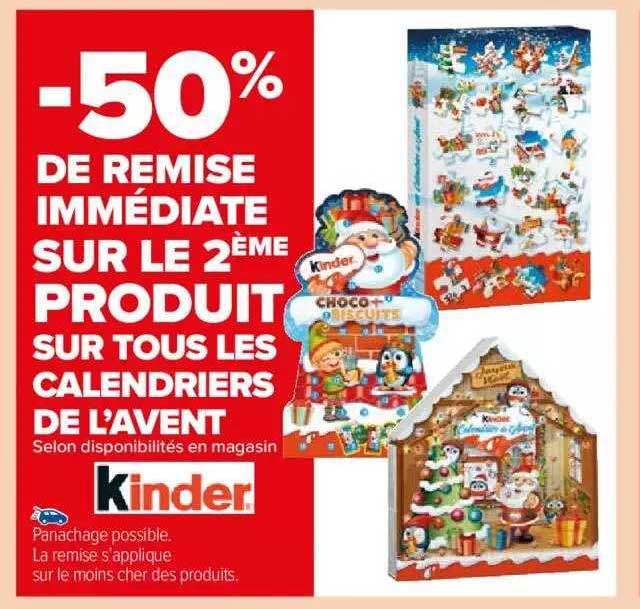 les calendriers de l'avent kinder