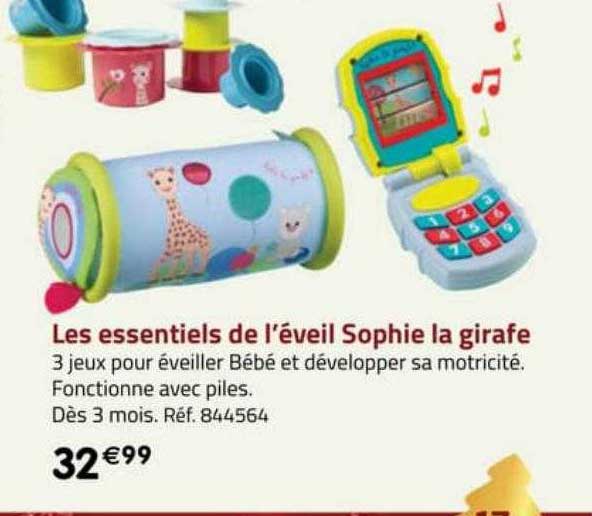 les essentiels de l'éveil sophie la girafe