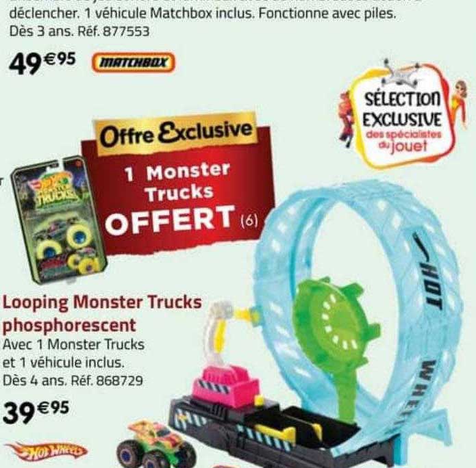 looping monster trucks phosphorescent hot wheels