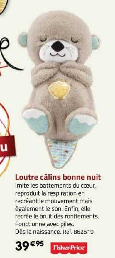 loutre câlins bonne nuit fisher-price