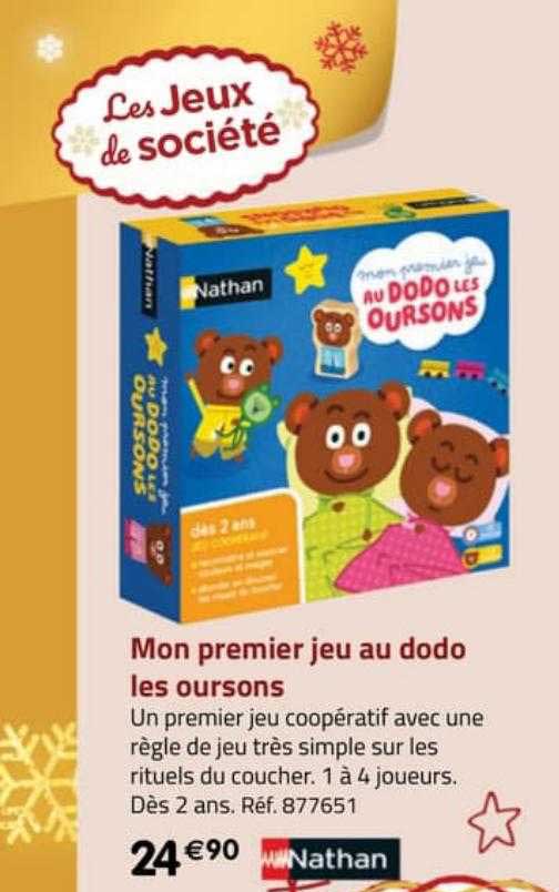 mon premier jeu au dodo les oursons nathan