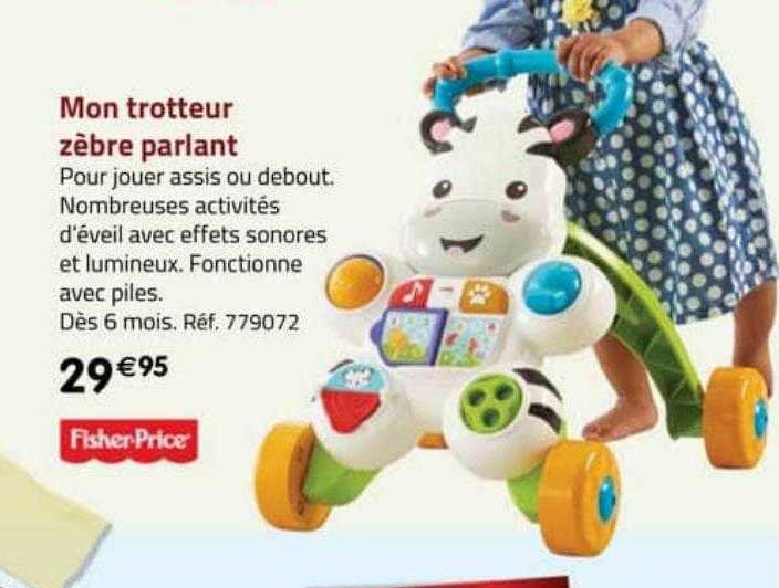 mon trotteur zèbre parlant fisher-price