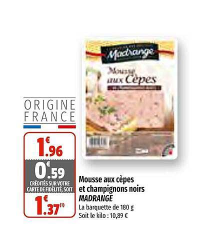 Mousse Aux Cèpes Et Champignons Noirs Madrange