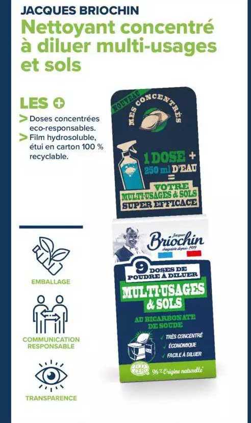 nettoyant concentré à diluer multi-usages et sols jacques briochin