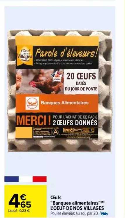 oeufs "banques alimentaires" l'œuf de nos villages
