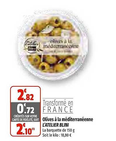 olives à la méditerranéenne l'atelier blini