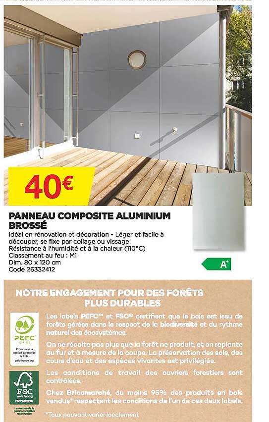 Panneau Composite Aluminium Brossé