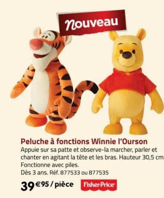 peluche à fonctions winnie l'ourson fisher-price