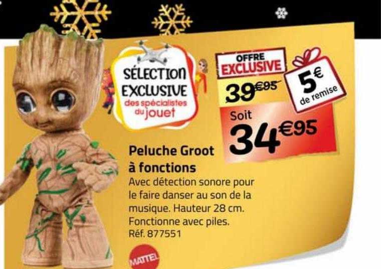 peluche groot à fonctions mattel