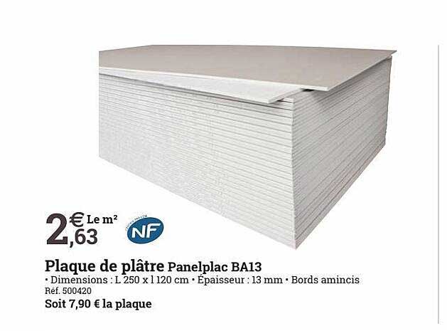 Plaque De Plâtre Panelplac Ba13