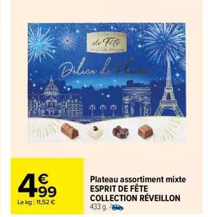 Plateau Assortiment Mixte Esprit De Fête Collection Réveillon