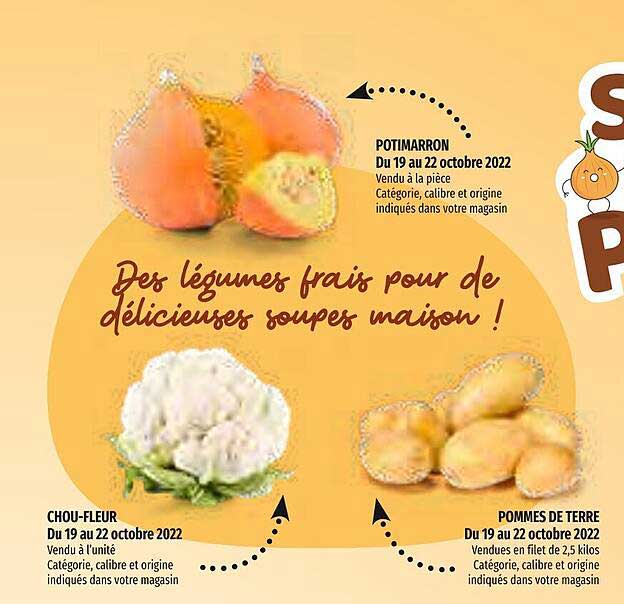 potimarron, chou-fleur, pommes de terre