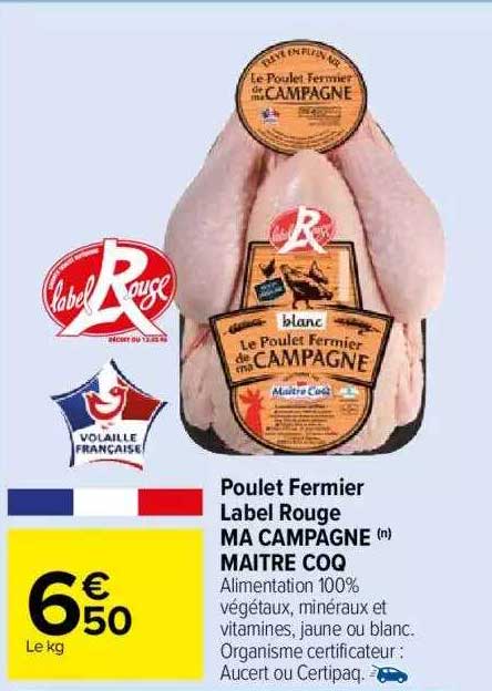 poulet fermier label rouge ma campagne maître coq