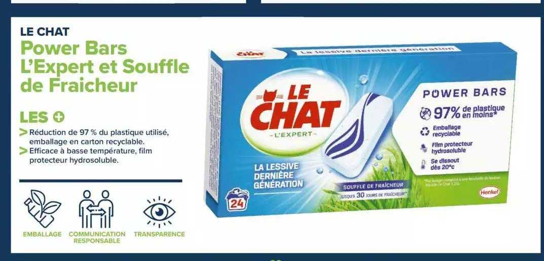 power bars l'expert et souffle de fraîcheur le chat