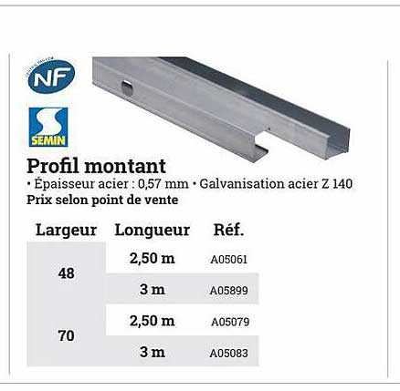profil montant semin